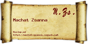 Machat Zsanna névjegykártya